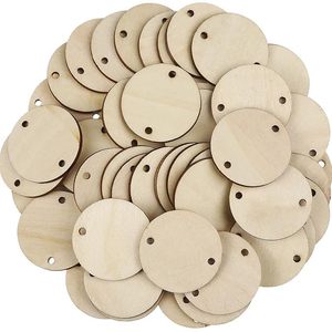 Étiquettes en bois faites à la main pour scrapbooking, 30 mm, beige - Product Image 5