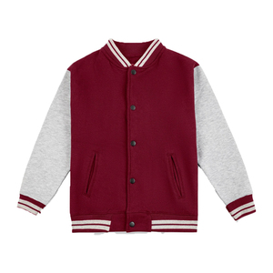 เสื้อแจ็กเก็ตทีมโรงเรียนหนังแท้สำหรับผู้ชายแผ่นปักด้านหน้ากันลมระบายอากาศได้ดีออกแบบได้ตามต้องการ - Product Image 1