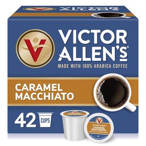 Victor Allen's Coffee Caramel Macchiato Flavored, Medium Roast, 42 Count, Single Serve Coffee Pods - Product Image 6