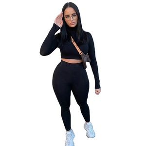 Wholesale Athletic Clothing Ladies Gym Fitness Sports Workout Custom Clothes <b>Tights</b> Leggings Women's Suits Active Wear Yoga Set - Product Image 1