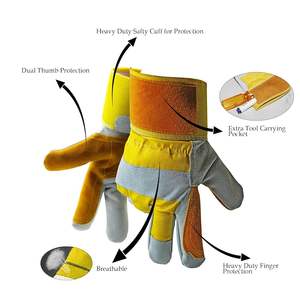 Guantes tácticos personalizados superventas de fábrica, guantes de trabajo de protección mecánica acolchados resistentes a impactos - Product Image 3