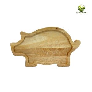 Plato Decorativo de Madera con Forma de Animal, Hecho a Mano, Grabado, Diseño de Dibujos Animados, Bonito y Ecológico para Regalos - Product Image 5