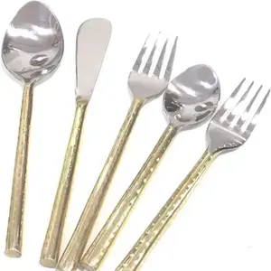 Ensemble de couverts en acier inoxydable de qualité supérieure Ustensiles de table de luxe Couverts d'argenterie indienne pour la cuisine et la salle à manger - Product Image 6