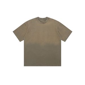 American Retro Style European Cotton Solid Water Gradient Shoulder Spray Monkey Fashion Brand T-shirt para hombres DDP Shipping - Product Image 1