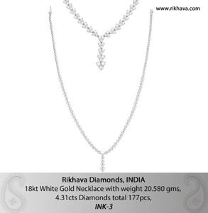 Collier de diamants en or blanc 18 ct pour colliers de mariage d'anniversaire Pierre naturelle de qualité au meilleur prix par fournisseur - Product Image 3