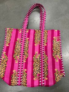 Sacs fourre-tout en coton matelassé multicolore avec bretelles Sac fourre-tout de voyage à la mode avec poche - Product Image 6