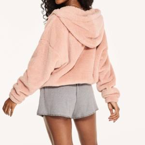 Sudadera con capucha y forro polar para mujer, Sudadera con capucha cálida y esponjosa con bordado de piel de Sherpa para mujer, Sudadera con capucha pesada de invierno para niñas - Product Image 6