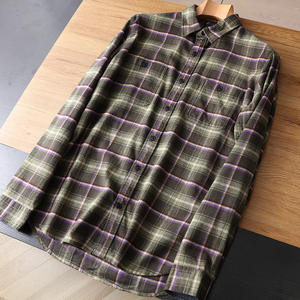 เสื้อเชิ้ตผ้าแฟลนเนล ออกแบบเองได้ เสื้อเชิ้ตแขนยาวลายตารางสำหรับผู้ชาย เสื้อเชิ้ตแฟนซีผ้าฝ้าย 100% สำหรับผู้ชายในฤดูใบไม้ร่วงและฤดูหนาว - Product Image 2