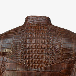 แจ็กเก็ตหนังจระเข้คอตั้งระบายอากาศได้ดีเสื้อแจ็คเก็ตฤดูหนาว2025สำหรับผู้ชาย - Product Image 6