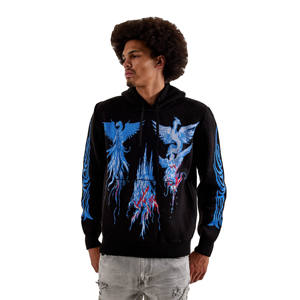 Venta al por mayor de los hombres pulóver con capucha logotipo frontal Impresión digital bolsillo 100% tela de algodón ajuste Regular Anti-Shrink secado rápido - Product Image 2