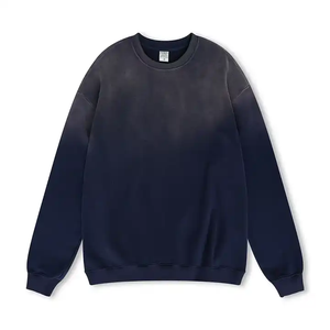 Sweatshirts personnalisés de haute qualité lavés à l'acide pull à col rond lourd sweat délavé au soleil pour hommes sweats à capuche - Product Image 2