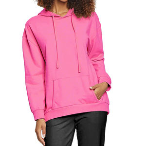 Sweat à capuche pour femme en molleton de coton de qualité supérieure, couleur unie, manches longues, professionnel, 2025 - Product Image 1