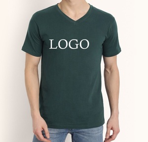 T-shirt décontracté de qualité supérieure à manches courtes et col en V pour homme, coupe ajustée, respirant, léger, élégant, à porter tous les jours en été, t-shirt à col en V - Product Image 1