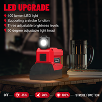 Convertisseur de courant à onde sinusoïdale modifiée 220W compatible avec la batterie au lithium Milwauke 18V, alimentation portable, convertisseur de courant pour le camping