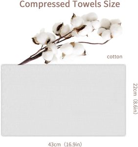 Travel Compressed <b>Towel</b> Tablets - Individually <b>Wrapped</b> Fast Soak & Disposables Cotton Ideal for Camping Hiking - Product Image 2