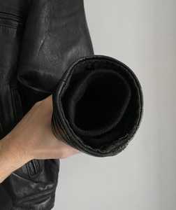 Vente en gros blouson de moto bombardier vintage en cuir pour hommes logo personnalisé bouton PU décoration support rembourré toile fermeture à glissière pour - Product Image 4