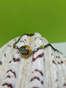 Pulseras Modernas Hechas a Mano en Plata con Baño de Oro y Negro, con Piedras Preciosas que Cambian de Color, 15g - Product Image 6