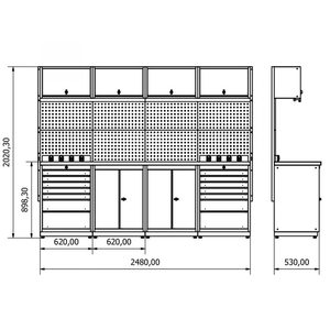 Banc de travail modulaire robuste de haute qualité Detay, best-seller, pour moteur à roulement, usage industriel, haute efficacité, garantie 3 ans - Product Image 2