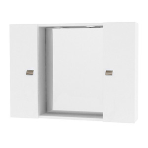 Specchio da Bagno 198 con 2 Ante Bianco - Product Image 1