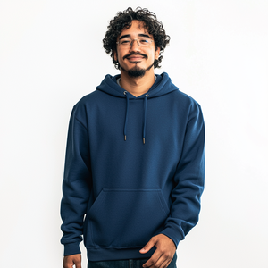 Venta caliente al por mayor Unisex negro de gran tamaño sudaderas con capucha de poliéster jersey en blanco listo para bordado - Product Image 1