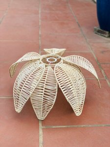 Nouveau design abat-jour en forme de feuille fait à la main en rotin naturel meilleure vente 2023 - Product Image 3