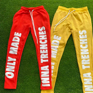 Survêtement en molleton technique personnalisé noir en gros, impression puff, qualité supérieure, prix d'usine, jogging en coton - Product Image 2