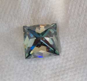 Anillo de diamante de moissanita azul princesa Squire elegante 1ct a 2ct redondo y cojín joyería de piedras preciosas Esmeralda - Product Image 3