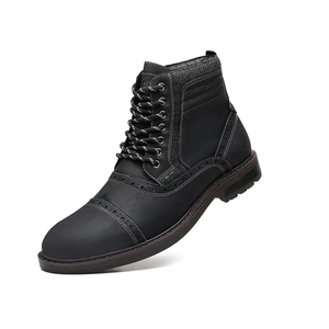 Zapatos de altura del tobillo de cuero transpirable impermeable de bajo precio Zapatos de cuero hechos de material duradero de alta calidad - Product Image 1