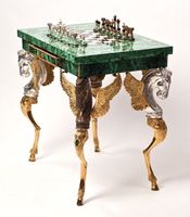 Hochwertiger Malachit-Couchtisch mit 24-Karat-Goldplattierung, Verstellbares Modernes Design für Wohnzimmer und Heimdekoration