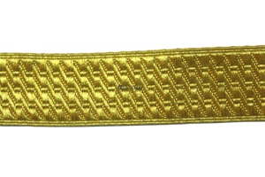 ริบบิ้นแต่งเครื่องแบบพิธีการ ลายเรขาคณิตสีทอง แต่งขอบด้วยลูกไม้สไตล์กองทัพเรือ ด้ายโลหะปักลาย - Product Image 2