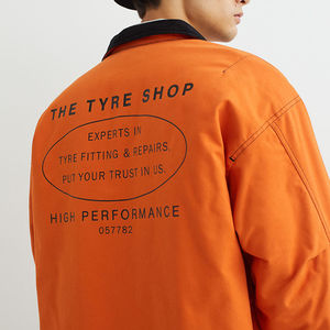 Chaqueta de trabajo de invierno de lona de algodón de calle para hombre con cremallera, cuello de manga larga, cuello de PANA con bolsillo en el pecho - Product Image 3