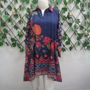 Modern Geometric Pattern Tunic Kurti for <b>Women</b> with Soft Fabric and Contemporary Look for Sale at Best Prices - Product Image 1