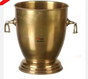 Enfriador de vino de fiesta y boda de acero inoxidable de metal con acabado dorado de alta calidad para restaurante y bar de hotel - Product Image 1