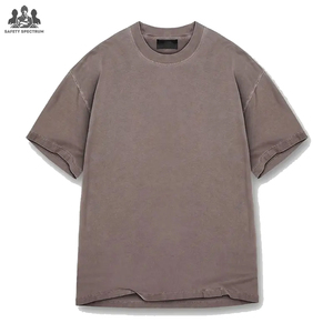 T-shirt pour homme en denim délavé en gros |   T-shirt en tricot 100% coton vintage streetwear |   Logo personnalisé OEM, écologique, séchage rapide - Product Image 1