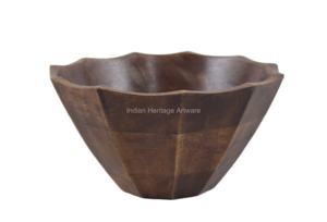 Tazón para Servir Ensaladas y Frutas de Madera de Nogal y Mango, Estilo Americano, Artesanal, Multiusos, para Fiestas y Cocina, Superventas - Product Image 5