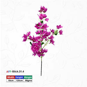 ดอกไม้ประดิษฐ์สีชมพู กิ่งดอกเฟื่องฟ้าผ้าไหม AFF Stick 31.4 - Product Image 1