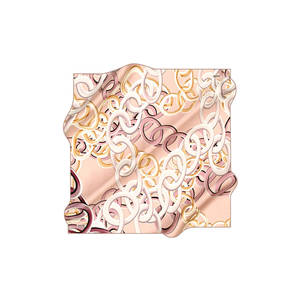 Écharpe en satin imprimée numériquement, motif chaîne longue et carrée, printemps été automne - Product Image 1