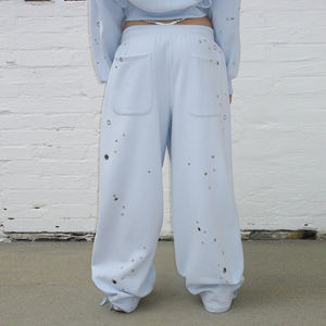 ชุดฮู้ดดี้และกางเกงจ็อกเกอร์ผ้าฟลีซเนื้อนุ่มสบายสไตล์วินเทจสำหรับผู้หญิง เหมาะสำหรับออกกำลังกาย วิ่ง ท่องเที่ยวในฤดูหนาว - Product Image 4