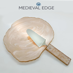 Soporte de pastel de resina de diseño personalizado con espátula de servidor de pizza para soportes de exhibición de pastel de cumpleaños y fiesta empresa de fabricación más grande - Product Image 2