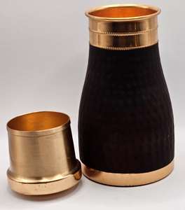 32oz 950ml Copper Water <b>Bottle</b> with Carrying Canvas Bag 100% Pure Copper for <b>Drinking</b> Water Wholesale - Product Image 4