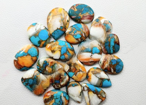 พลอยธรรมชาติเทอร์ควอยซ์สีส้ม1-5กะรัตพลอยรูปร่างผสมจำนวนมากขายส่ง - Product Image 3