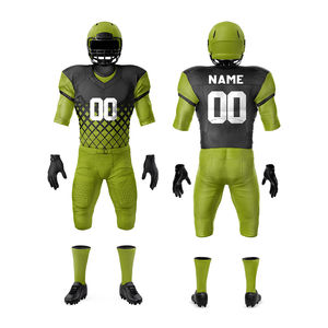 Ensembles d'uniformes de football américain personnalisés Demi-manche de sublimation Vêtements de bronzage Kits d'uniformes de football américain - Product Image 6
