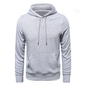 Personalizado de alta calidad para hombre en blanco sudaderas con capucha de algodón sudadera de color sólido sudaderas con capucha para hombre - Product Image 2