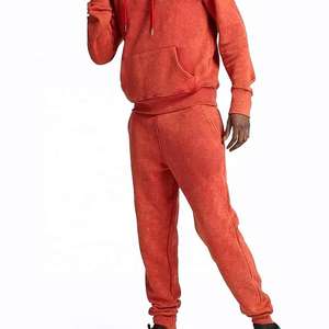 Ensemble de 2 pièces de jogging personnalisé en coton biologique avec logo personnalisé pour l'impression numérique en hiver en haute qualité - Product Image 2