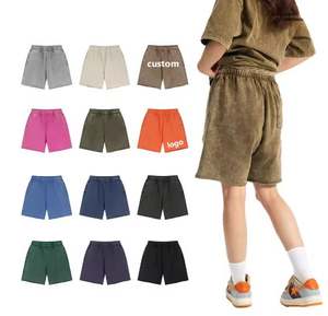 Fashion Plain Logo Thick Drawstring Unisex Women Terry Cotton Summer Sweat Manufacturer <b>Men</b> Streetwear Acid Wash Custom <b>Shorts</b> - Product Image 3