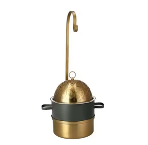 Vente en gros de casseroles en acier inoxydable de qualité supérieure en cuir noir doré - Product Image 1