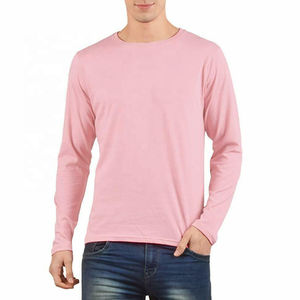 Camisetas comprimidas personalizadas al por mayor, camiseta de entrenamiento para hombre, Camiseta 100% de algodón para hombre, camisetas de manga larga con estampado holgado - Product Image 1