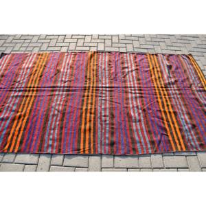 Tapis moderne orange orange 4,6x8,8 pieds Tapis turcs - Product Image 3