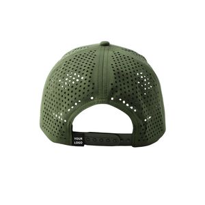 Factory Price Breathable <b>Waterproof</b> Golf <b>Hat</b> with Curved Brim Rope Custom Logo Branding Woven Tag for Modern Athletic Styling - Product Image 5