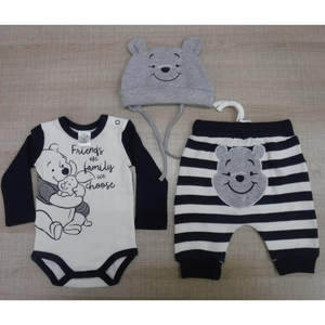 ชุดรอมเปอร์เด็กอ่อนแบบสามชิ้น ผ้าคอตตอนอินเตอร์ล็อค 100% สำหรับเด็กทั้งชายและหญิง ผลิตแบบ ODM จากบังกลาเทศ ระยะเวลาผลิตตัวอย่าง 7 วัน มีสินค้าในสต็อก - Product Image 1